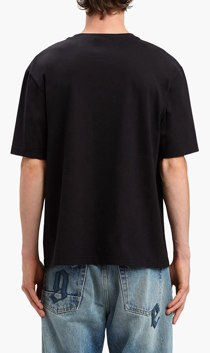 BURNING OASI SLIM TEE BLACK MULTICOLOR