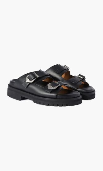BULK ARROW SANDAL BLACK BLACK