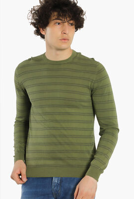 Striped Round Neck Pull Over