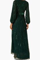 Sequinned Wrap Gown