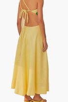 Palm Tree Cutwork Midi Dress