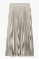 PLEATED MELANGE VISCOSE SKIRT