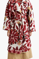 Ainika Flowers Belted Fleece Coat