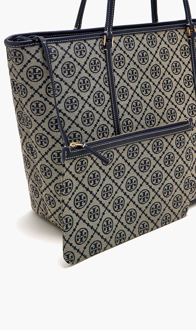 T Monogram Zip Tote Bag