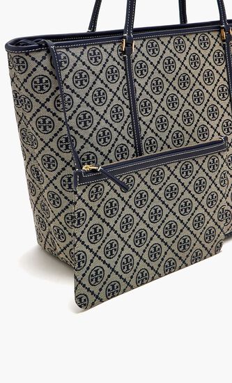 T Monogram Zip Tote Bag