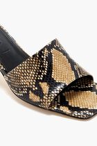 JESSIE SNAKE PRINT CALF LEATHER HAZELNUT