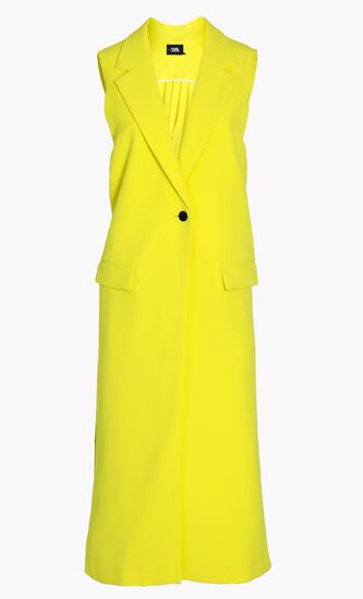 Long Pleated Back Gilet