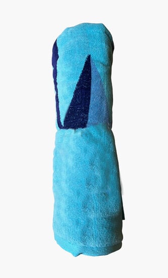 TEX CW1 BEACH TOWEL BLUE COTTON + RECYCLED PET