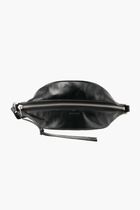 Logo Debossed Leather Belt Bag