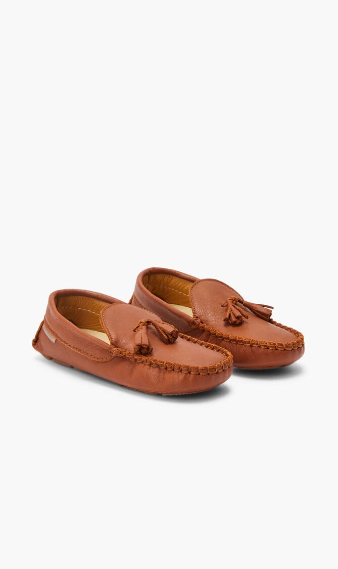 LEATHER LOAFER WITH TUNNELS LEATHER LOAFER WITH TUNNELS