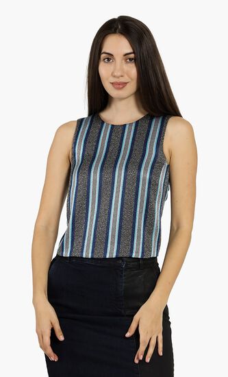 Stripes Sleeveless Top