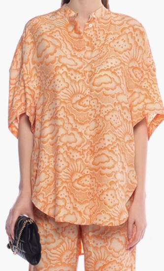 Silk blouse with print