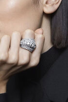 SJC HYPERBOLA RING L ROWS WHITE RHS 50