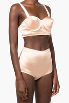 Cropped Satin Bustier Blouse