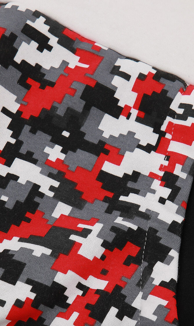 Hoodie With Badge Printed Pocket