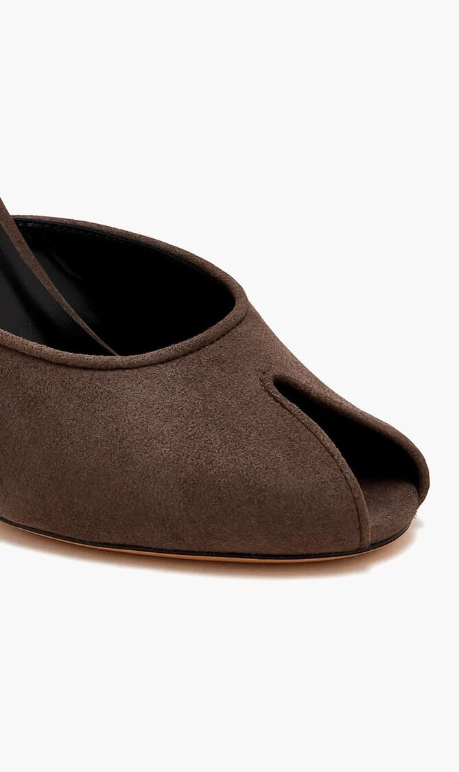 DATE MULE IN BROWN SUEDE