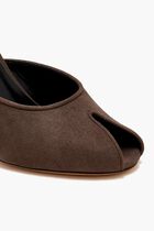 DATE MULE IN BROWN SUEDE