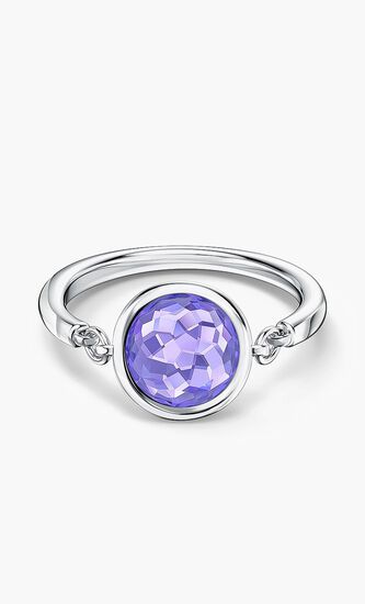 Tahlia Ring, Purple, Rhodium Plated