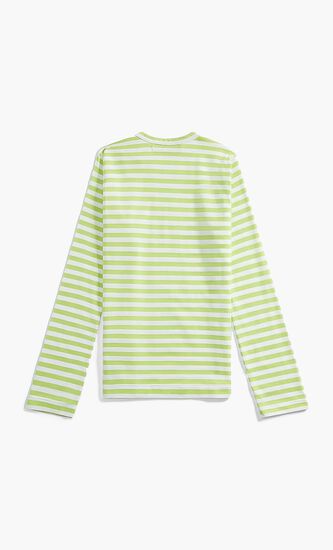 Heart Print Striped T-shirt