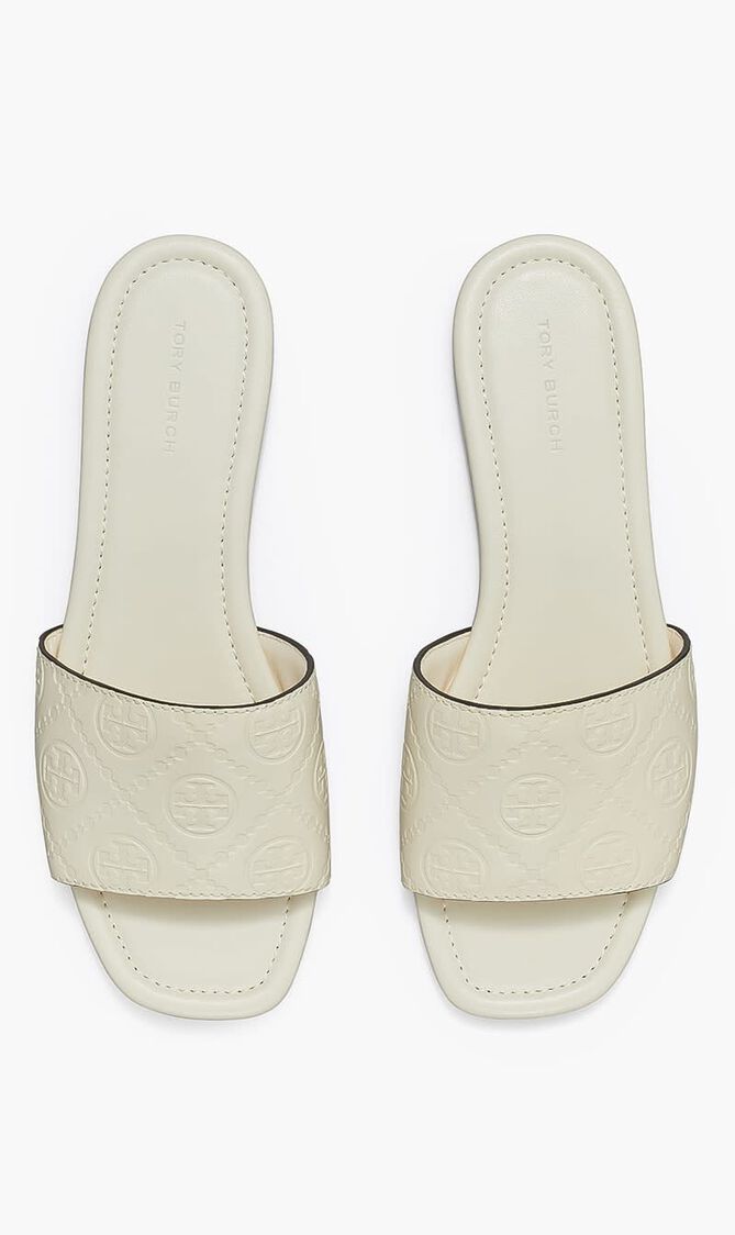 T MONOGRAM EMBOSSED SLIDE