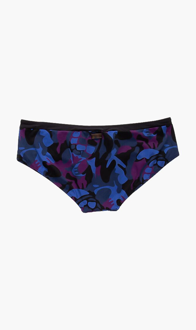 قطعة بيكيني سفلية فريستي بنقشة مموهة وطبقة سلحفاة