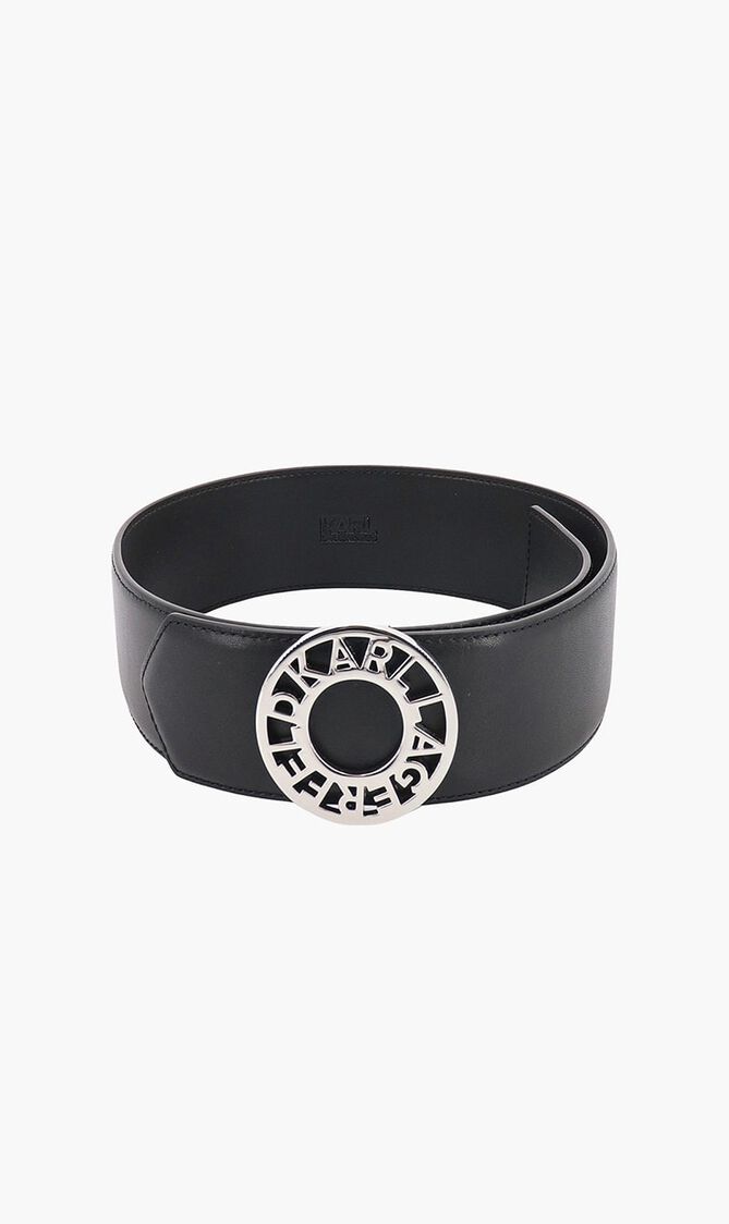 Disk Logo Buckled Belt