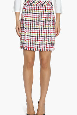 Houndstooth Pattern Skirt