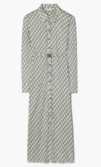 PRINTED VISCOSE SHIRTDRESS