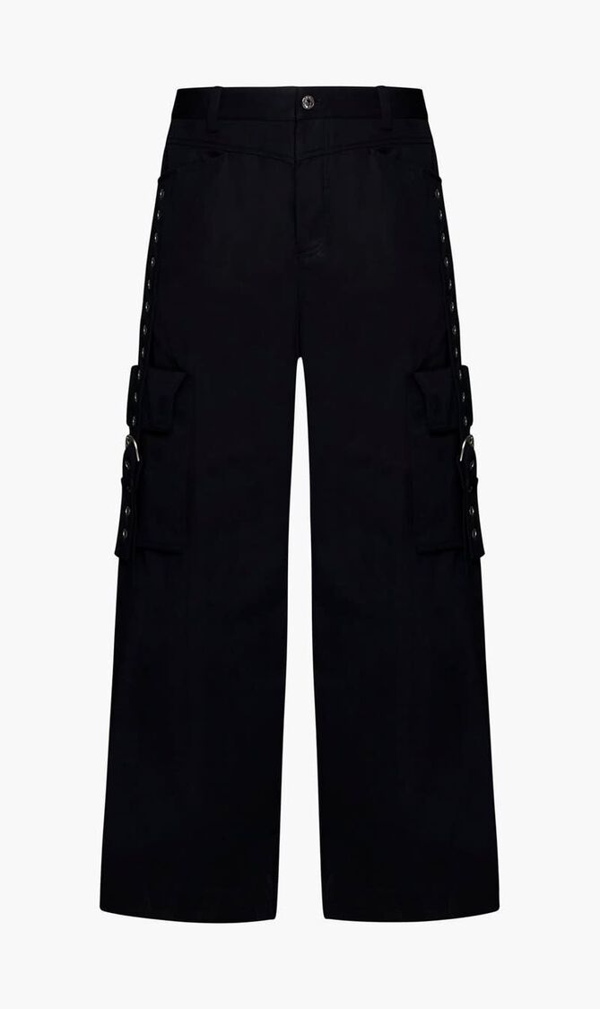 BUCKLES COT CARGO PANT BLACK NO COLOR