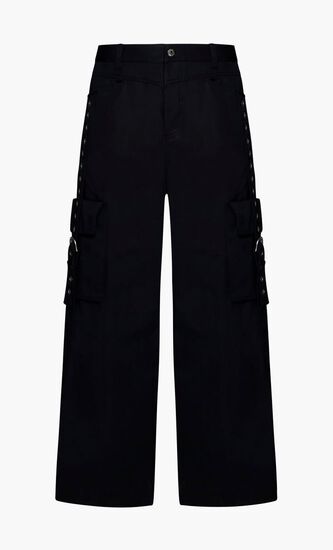 BUCKLES COT CARGO PANT BLACK NO COLOR