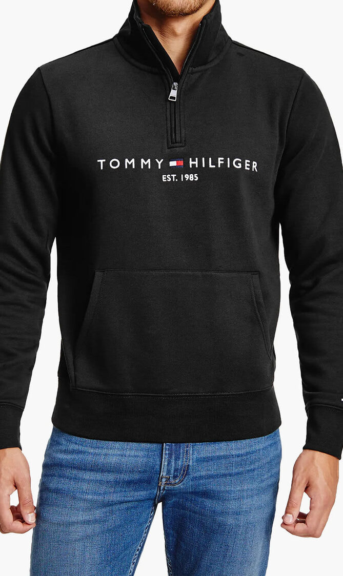 TOMMY LOGO MOCKNECK