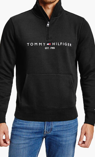 TOMMY LOGO MOCKNECK