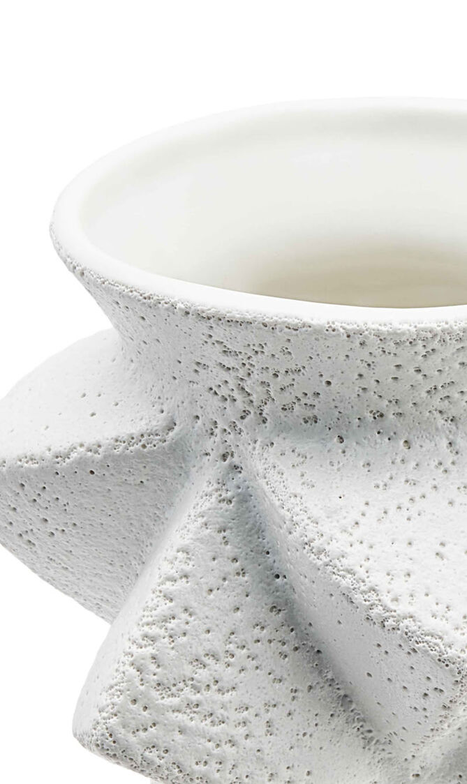 JNR ACCORDION LARGE VASE - WHITE