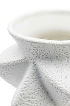 JNR ACCORDION LARGE VASE - WHITE