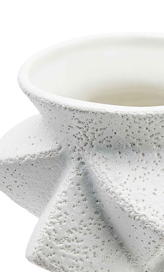 JNR ACCORDION LARGE VASE - WHITE