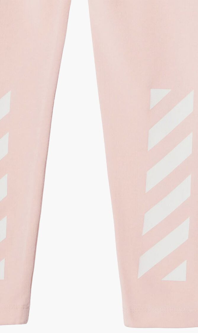 BOOKISH DIAG LEGGINGS PINK WHITE