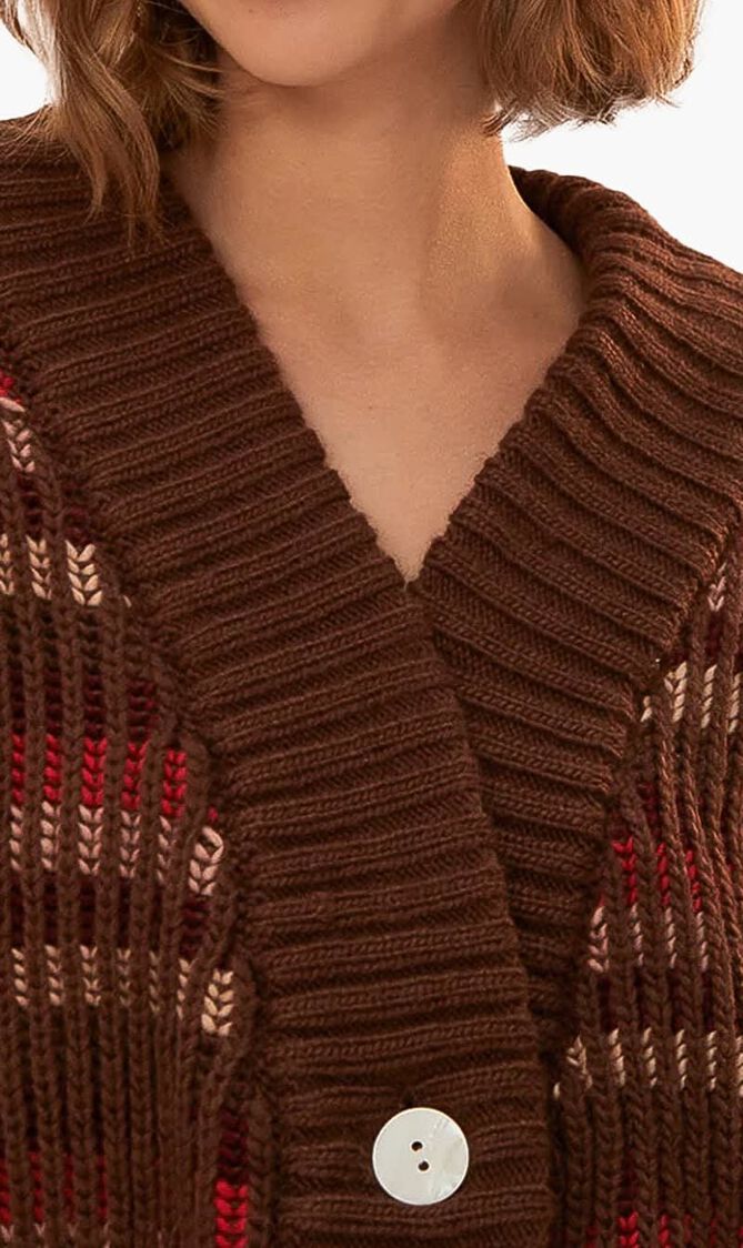 Stripe Knit Cardigan