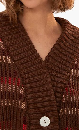 Stripe Knit Cardigan