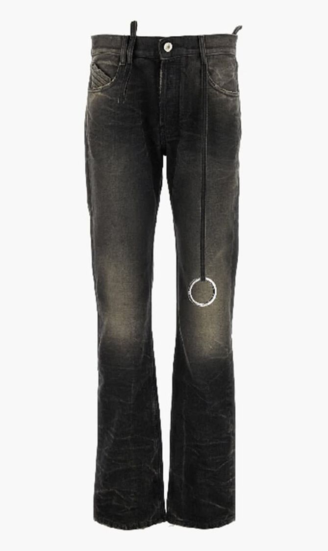 LONG PANTS DENIM DARK GREY AND SAND