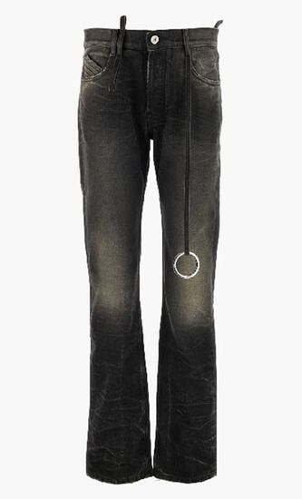 LONG PANTS DENIM DARK GREY AND SAND
