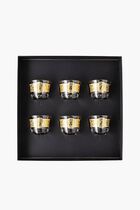 جالا بريستيج ميدوسا طقم ٦ أكواب ذهب و شفاف