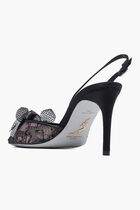 Black Lace-Satin/Crystal Strass
