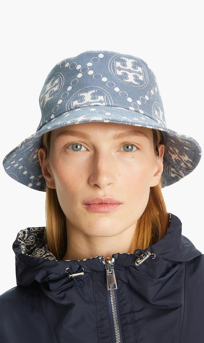 SHORT BRIM T MONOGRAM BUCKET HAT