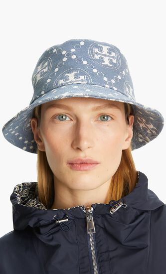 SHORT BRIM T MONOGRAM BUCKET HAT