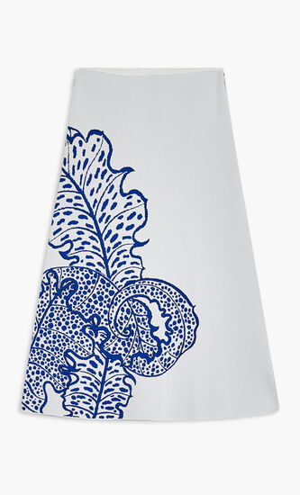 VISCOSE JACQUARD LEAF SKIRT
