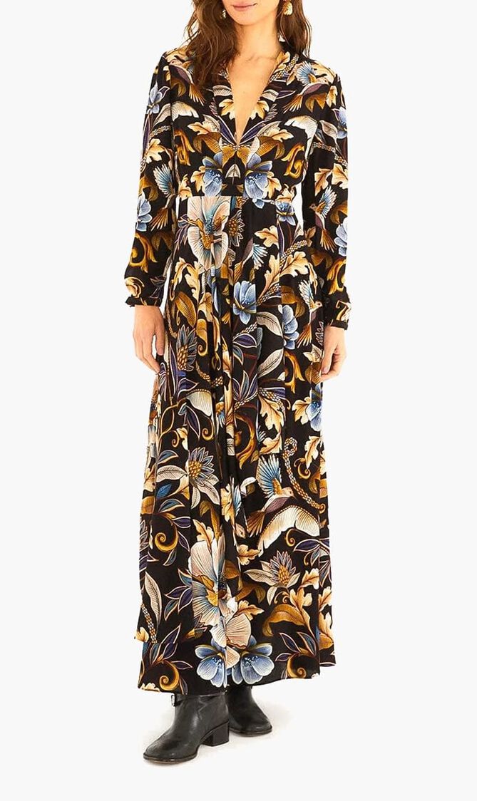 Snake Garden Maxi Dress