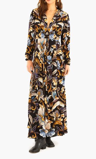 Snake Garden Maxi Dress