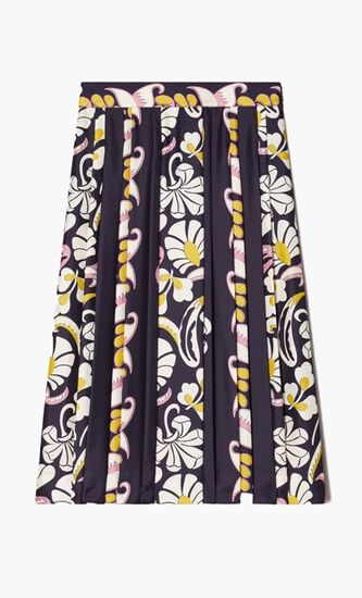 Printed Pleated Skirt