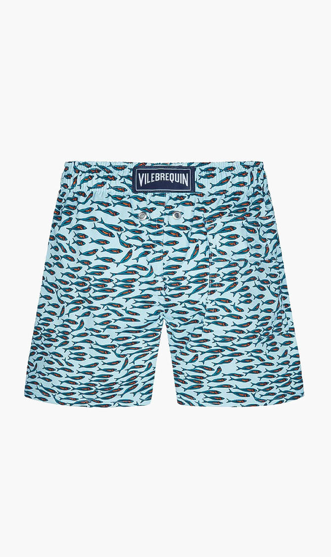 All Over Fish Printed Swim Shorts