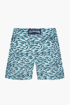 All Over Fish Printed Swim Shorts
